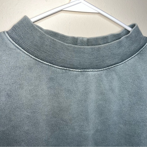 Free People Exposed Seam Blue Gray Pullover Size XS - Picture 11 of 12